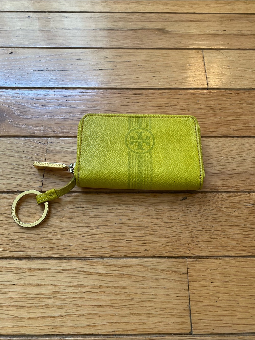 Tory Burch Emerson Yellow Zip Card Case Wallet